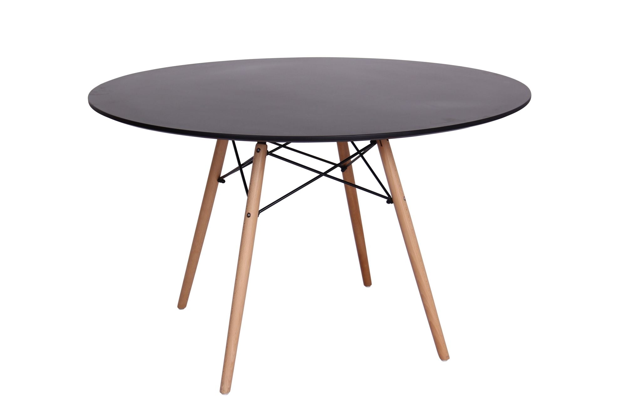 Eiffel Round Wood Top Dining Table - living-essentials